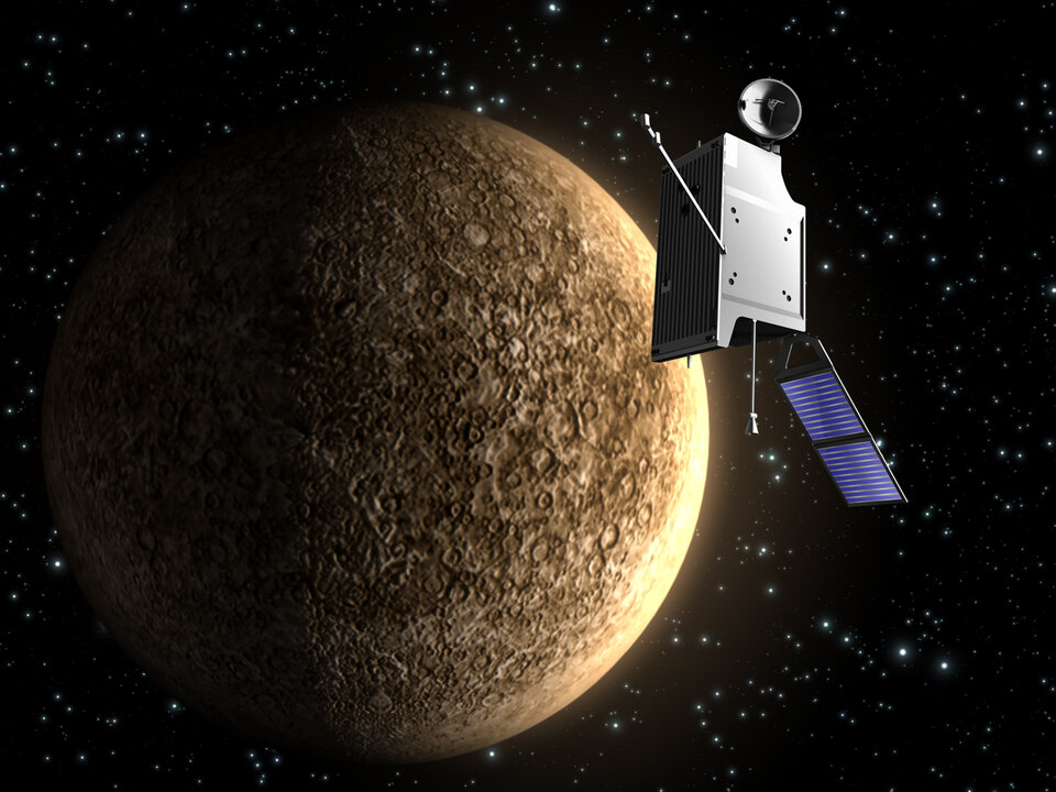 Artist's view of BebiColombo’s planetary orbiter