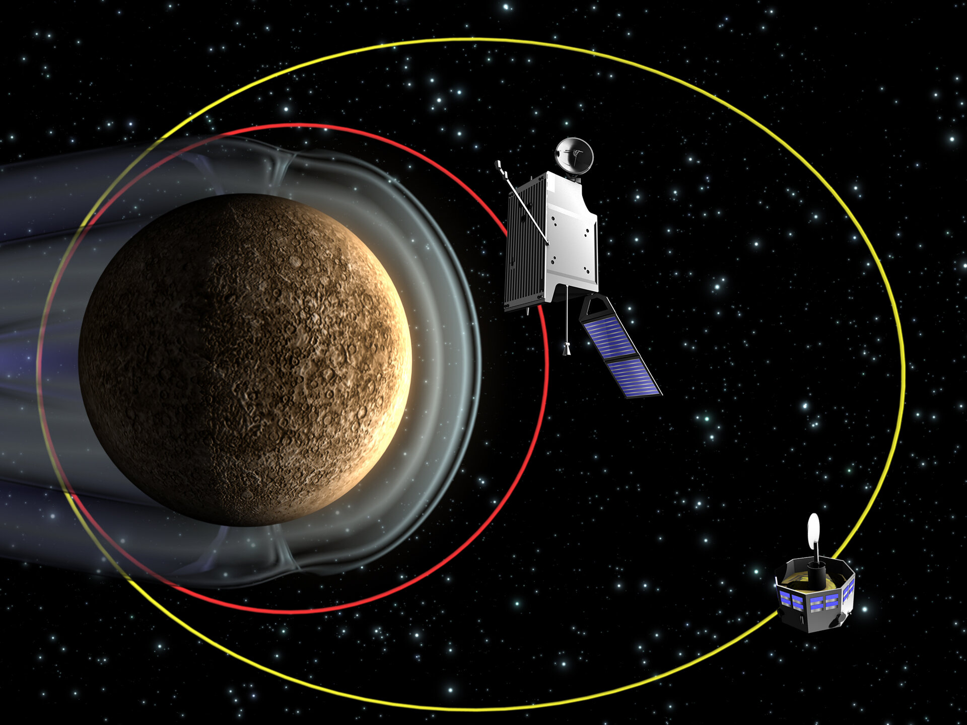 To satellitter skal udforske Merkur på samme tid.