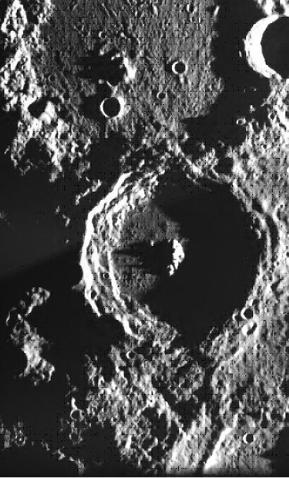 Cratere Plaskett - immagine ottenuta con la camera AMIE di SMART-1