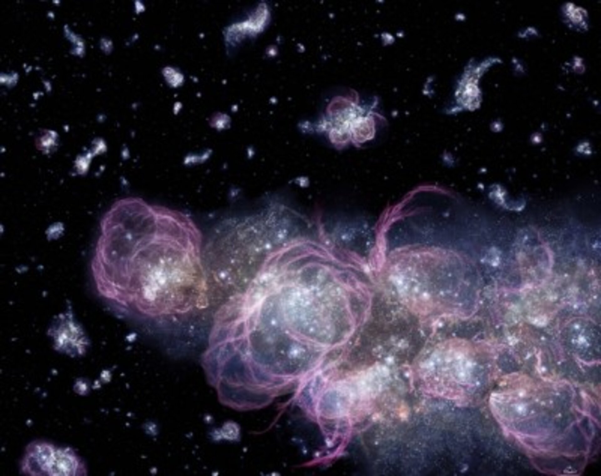 I det tidiga universum var stjärnbildningen oerhört intensiv och supernovor exploderade ständigt