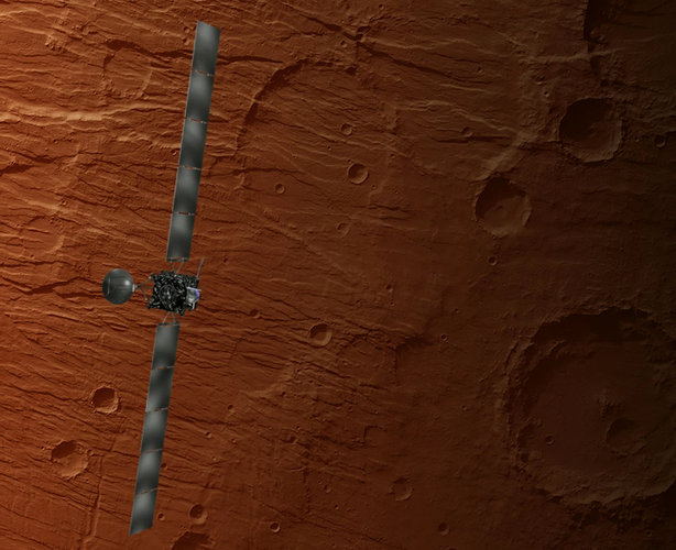 Rosetta swinging by Mars at close distance