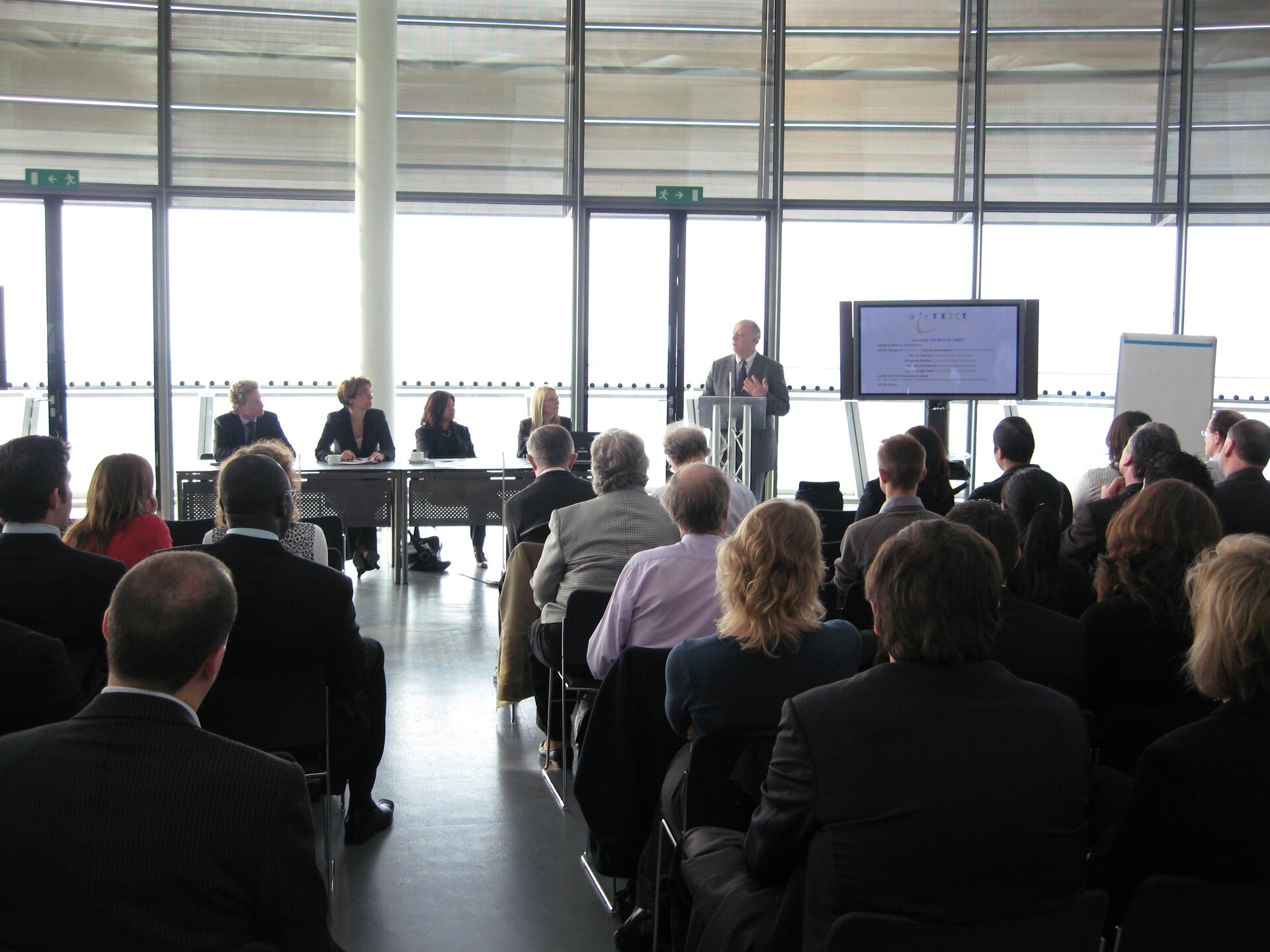 ESA's Mark Doherty speaks at the launch