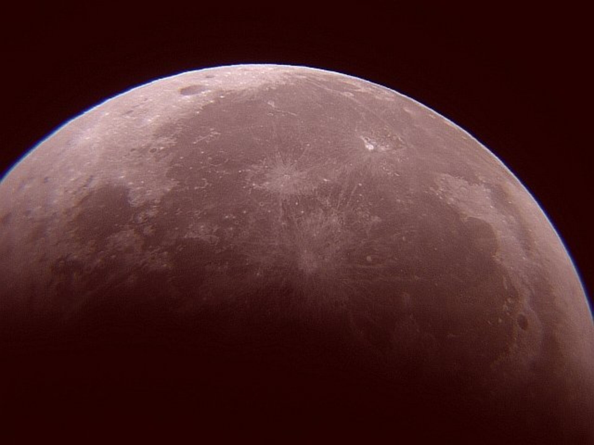 Lunar eclipse after end of totality seen from Brasil