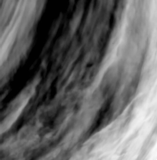 Close-up on cloud structures on Venus