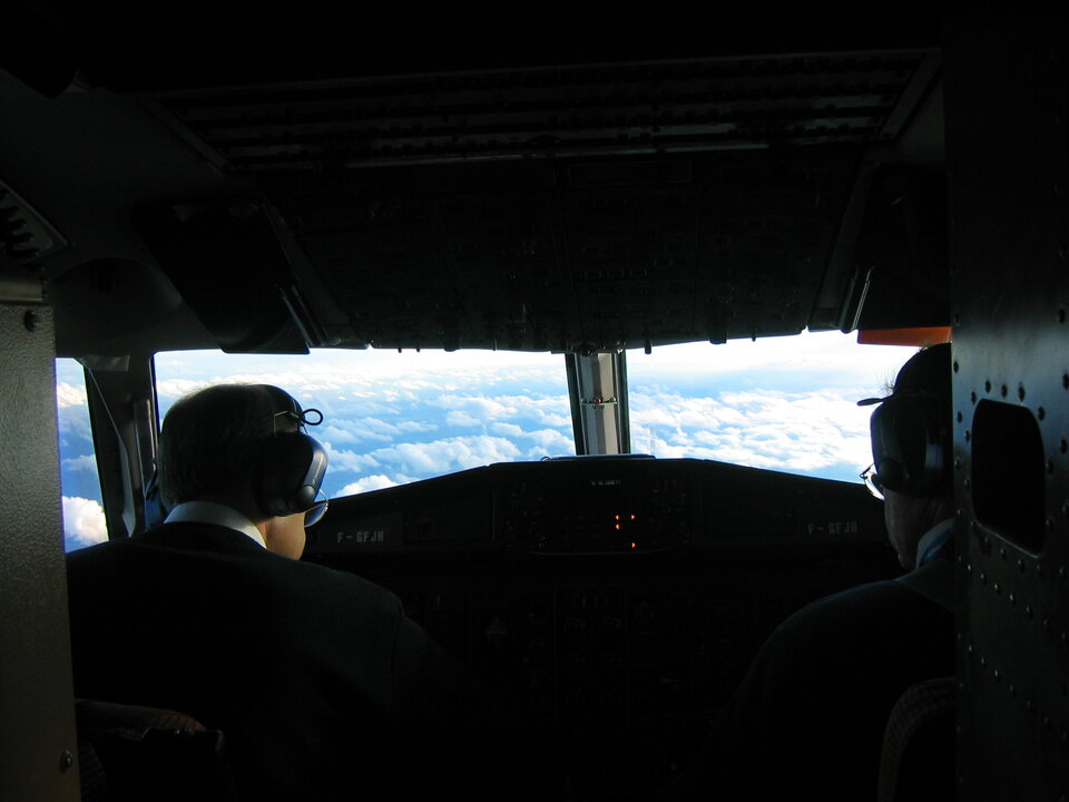 Inside the cockpit of the ATR42