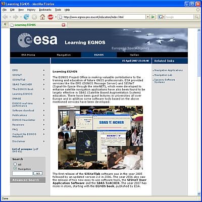 Learning EGNOS website