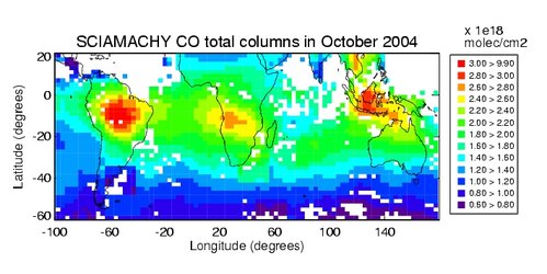 SCIAMACHY-metingen van oktober 2004