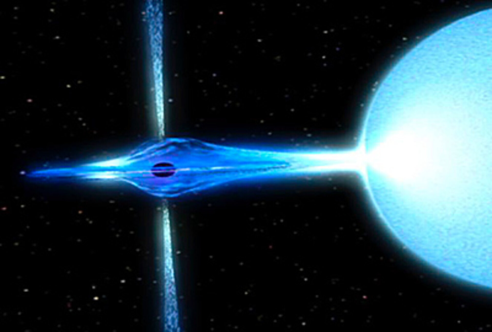 Artist’s impression of a binary system