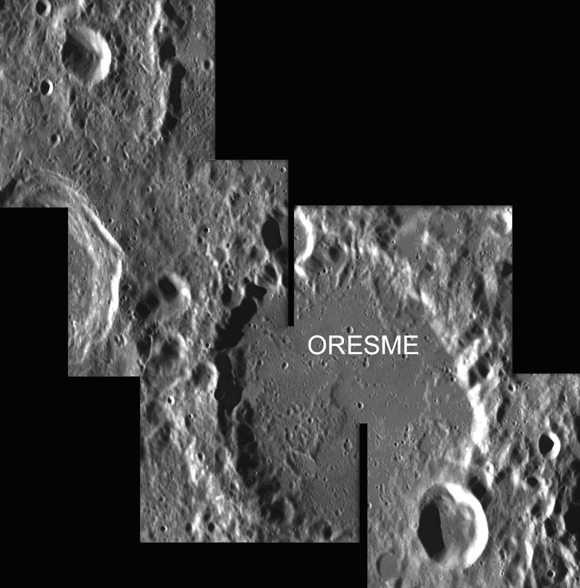 Oreseme: a crater located at the lunar south pole