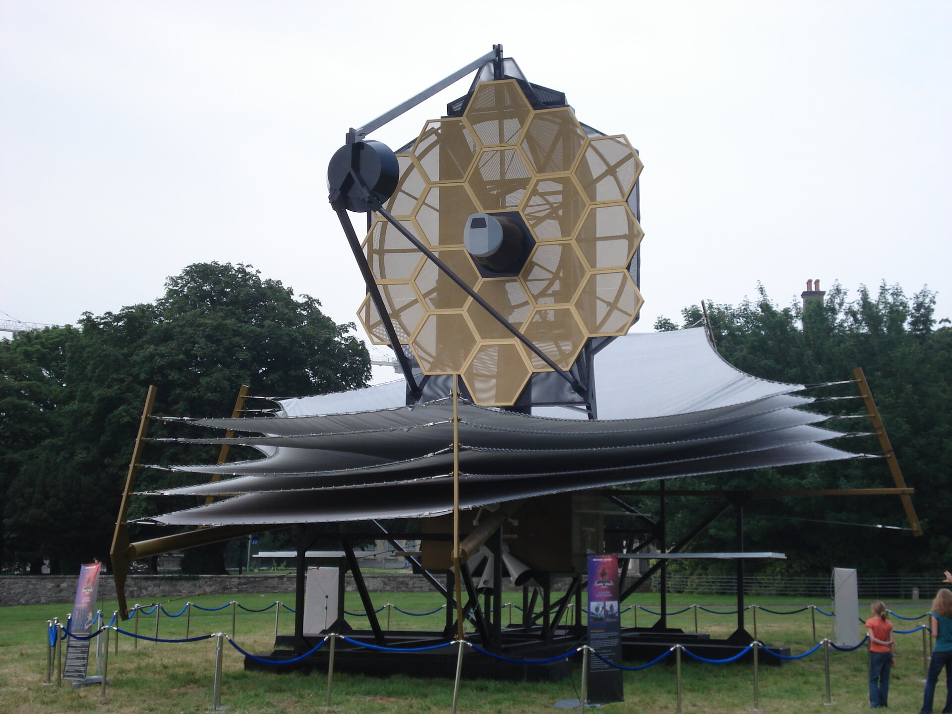 Close-up of JWST scale model