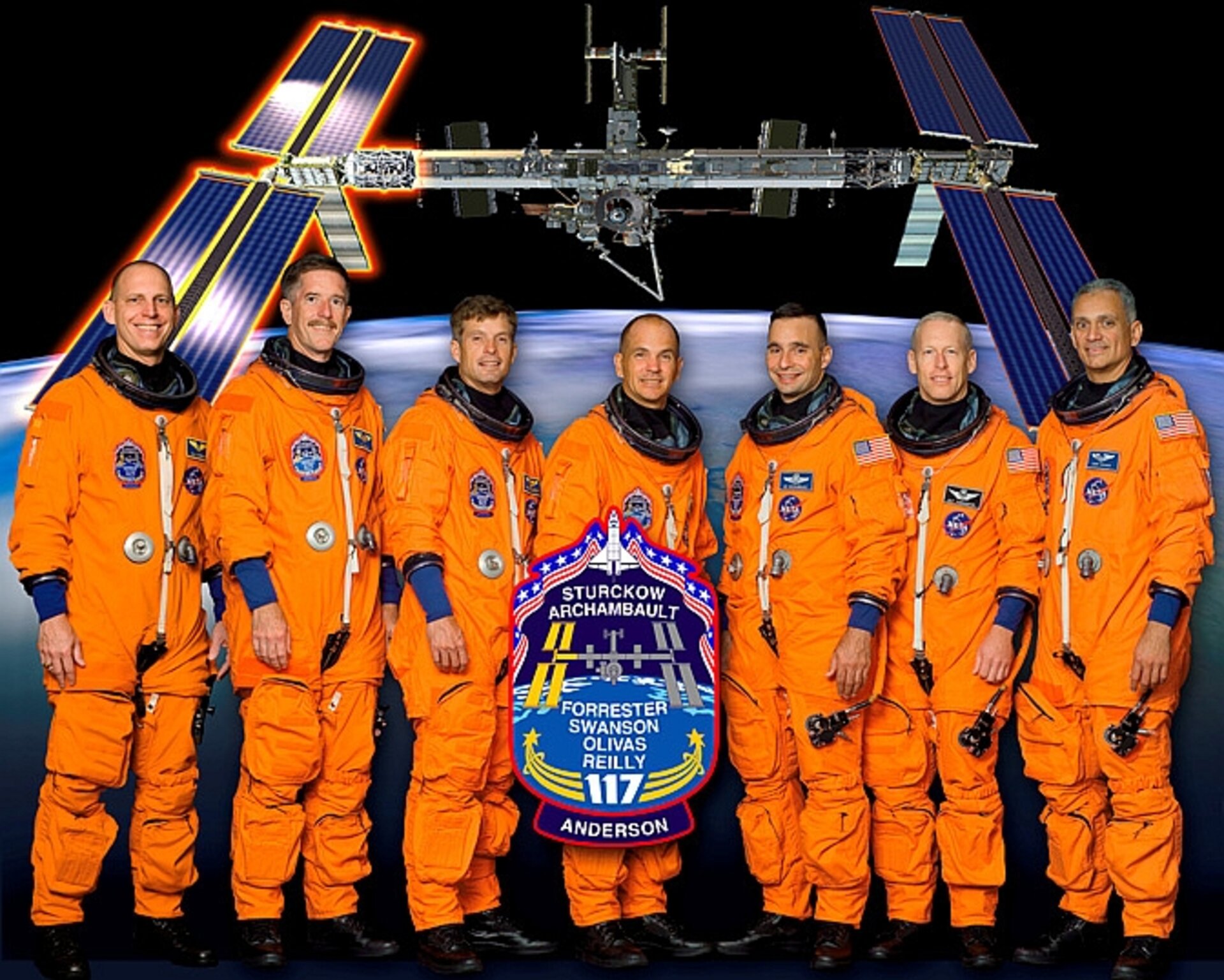 STS-117 mission crew