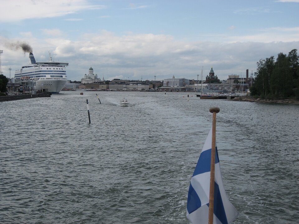 Helsinki harbour, a popular tourist destination