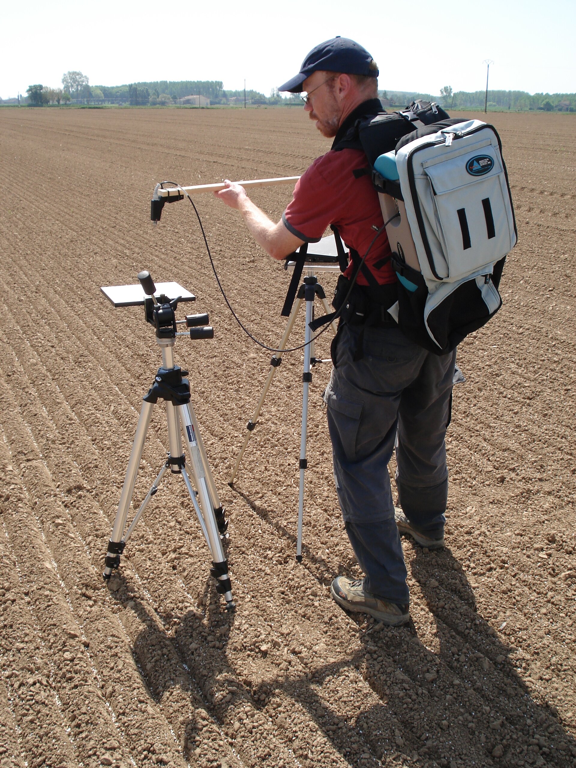 Taking hyperspectral measurements over bare soil