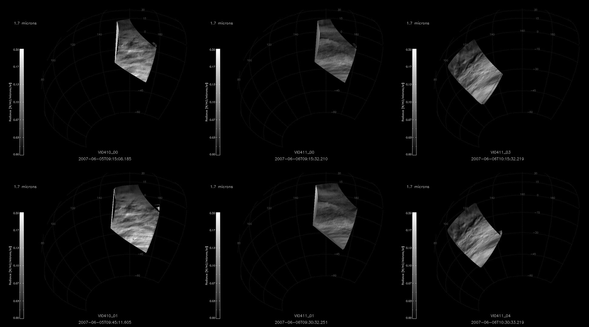 VIRTIS images of the clouds that MESSENGER flew over