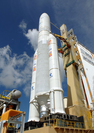 Ariane 5 ECA V177 waits on the launch pad