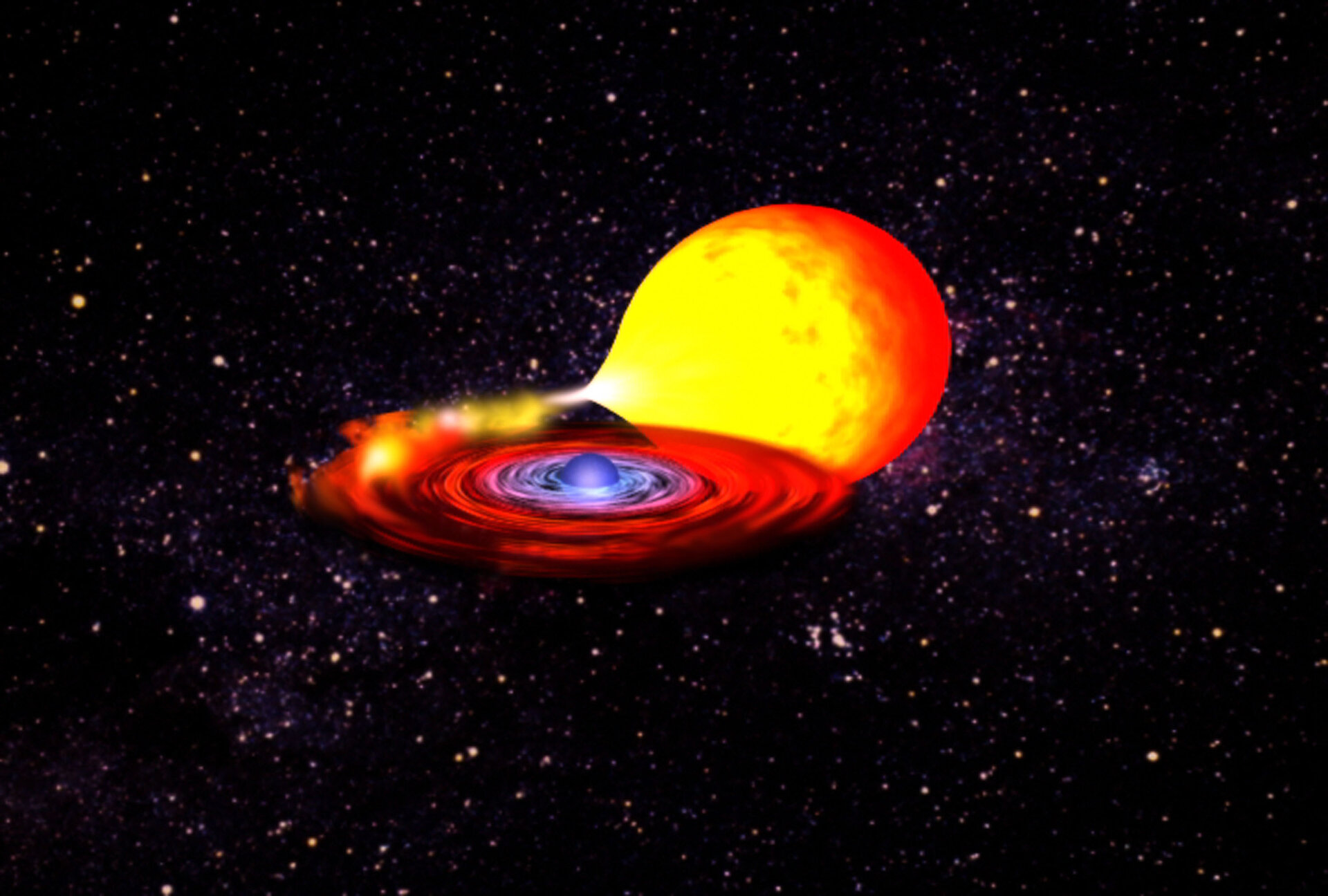 Burst consuming a neutron star