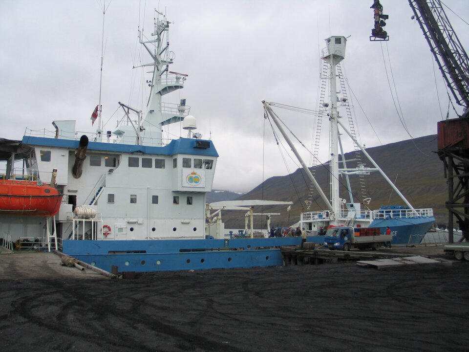 Our icebreaker 'Lance' before leaving Longyearbyen