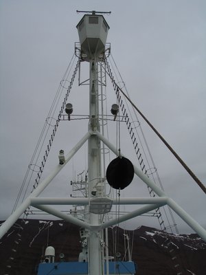 The mast of the ship