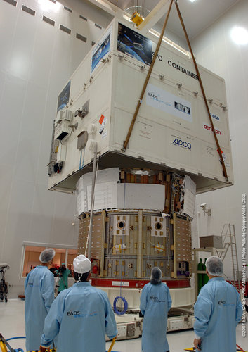 Unpacking ATV at the Spaceport in Kourou