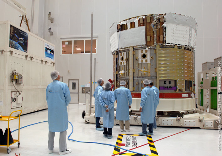 Unpacking ATV at the Spaceport in Kourou