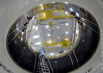 Unpacking ATV at the Spaceport in Kourou