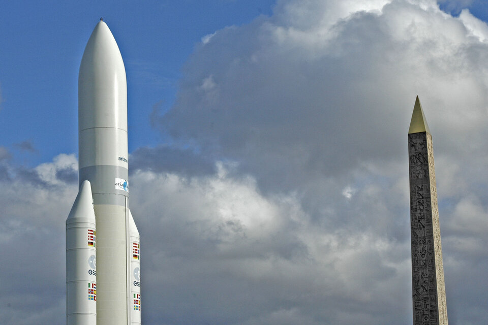 Ariane 5 et l'obélisque de la Concorde, 33 siècles d'aventure humaine se cotoient à Paris