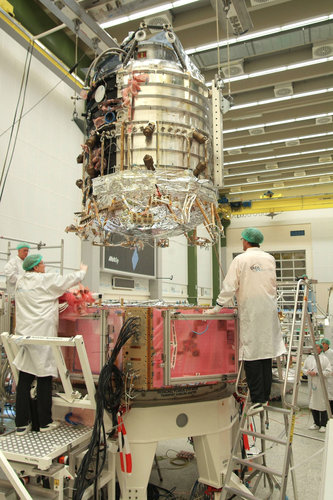 Herschel's cryostat and service module being mated