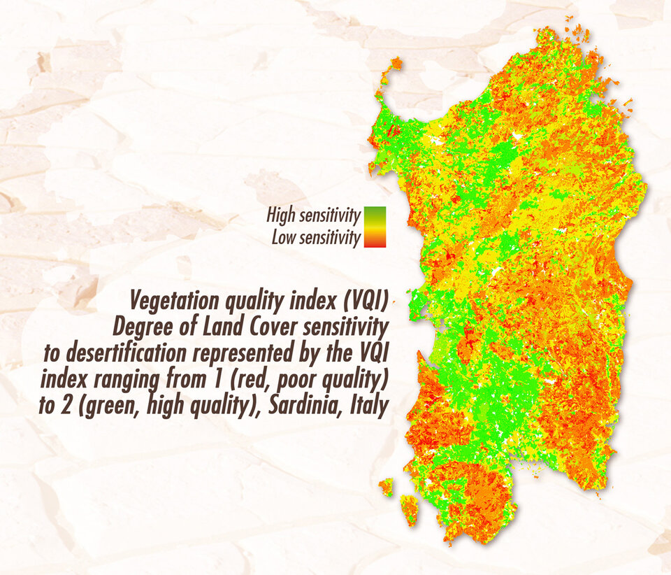 Vegetation Quality Index for Sardinia