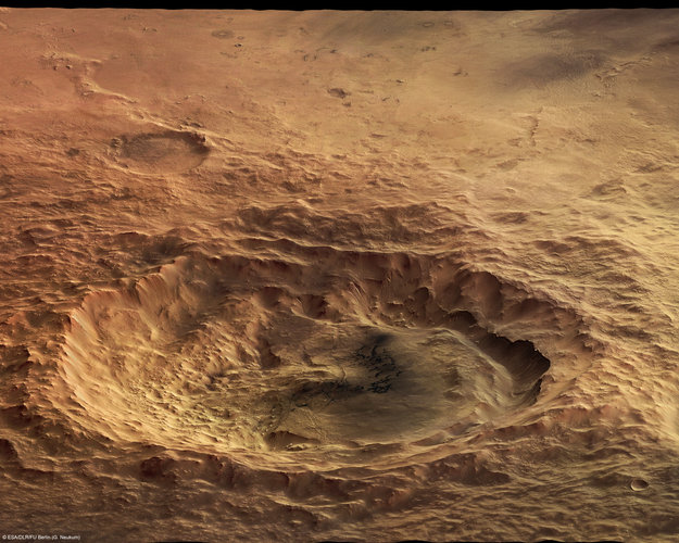 A perspective view of Maunder Crater