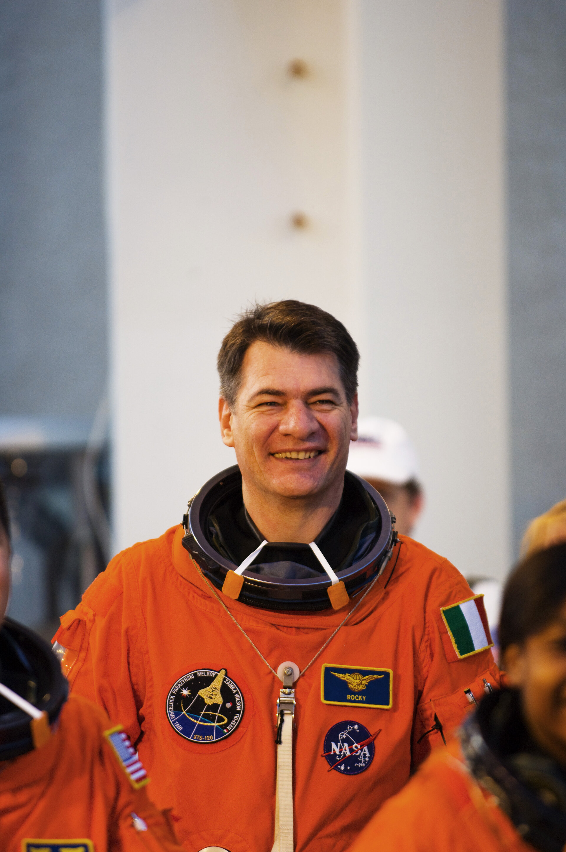 ESA astronaut Paolo Nespoli during the practice countdown for Space Shuttle flight STS-120