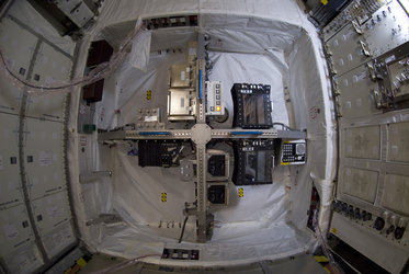 Interior view of the European Columbus laboratory