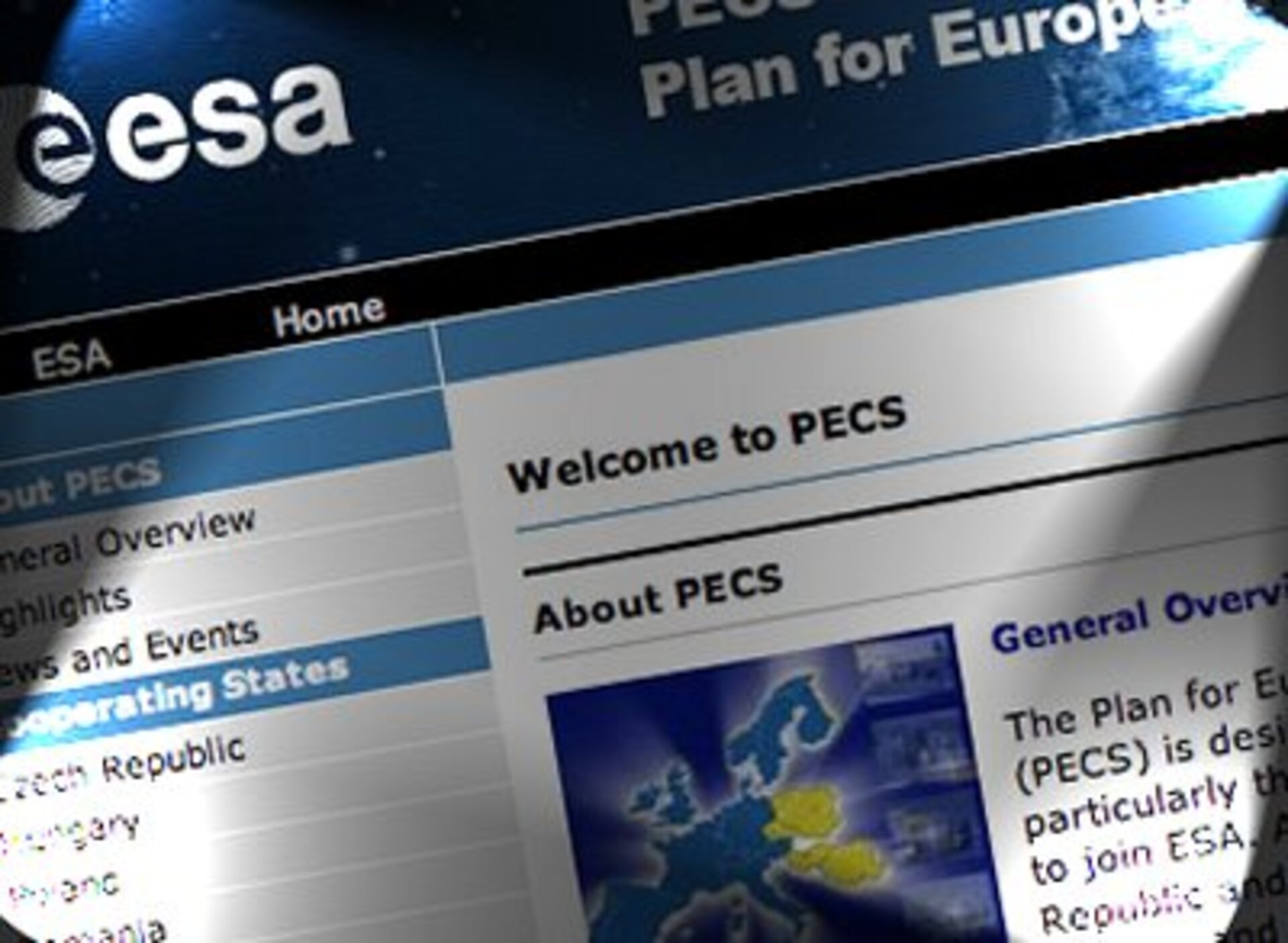 New ESA PECS web site