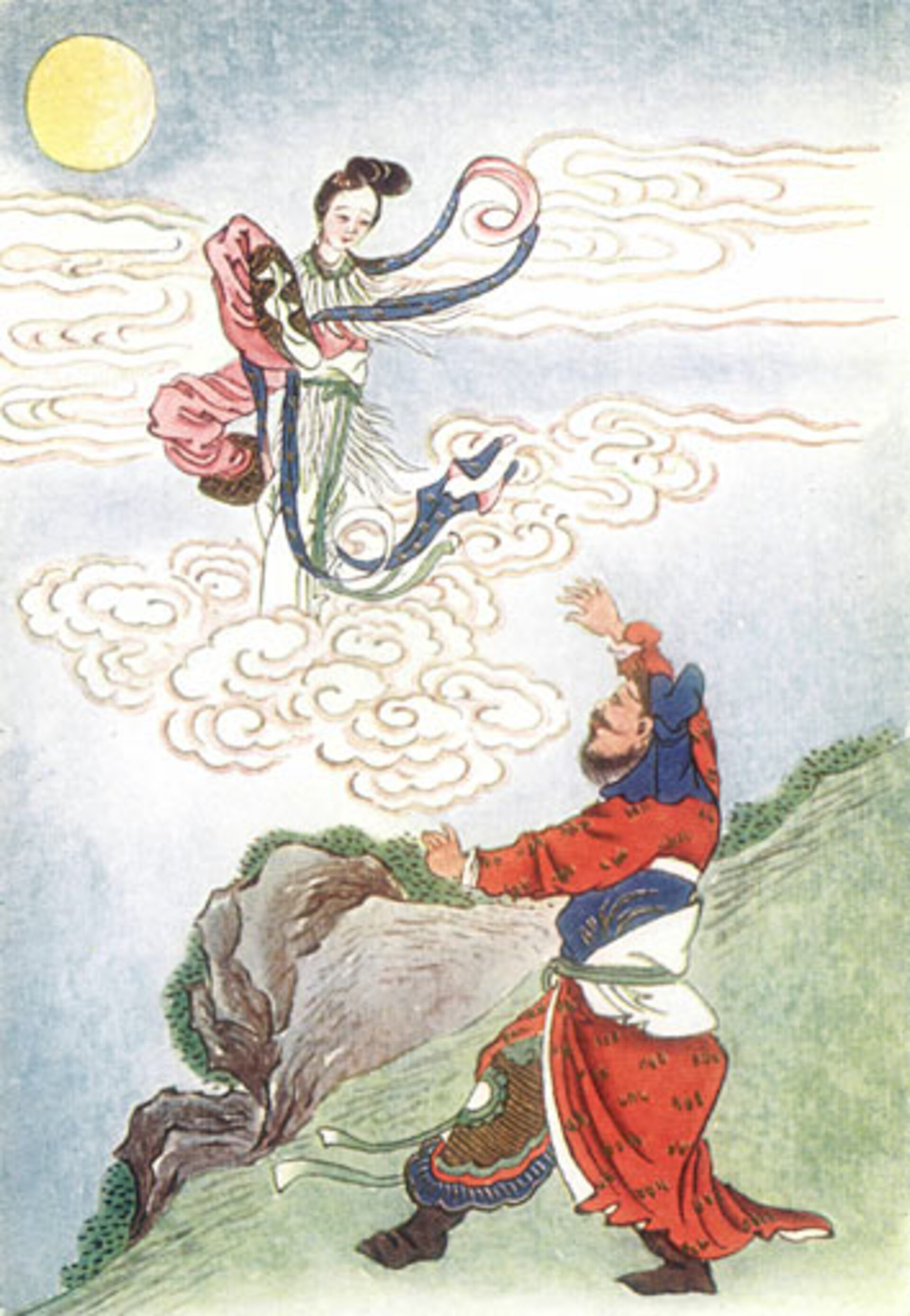 The beautiful Chang'e soars to the Moon