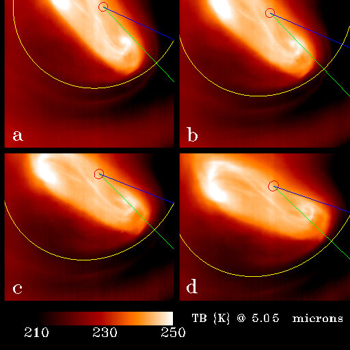 Close-up on south polar vortex