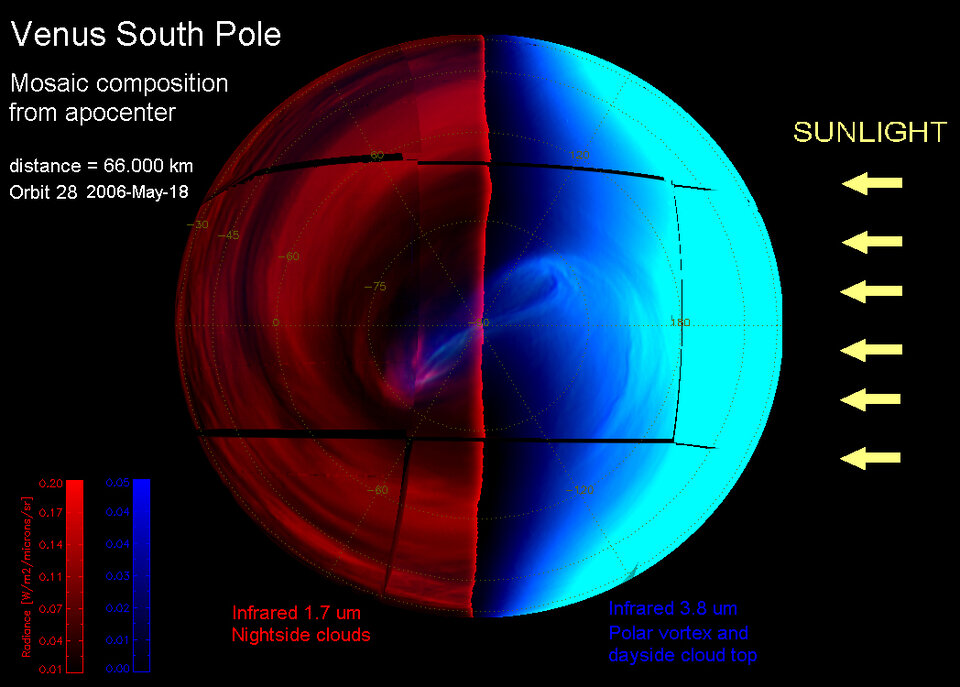 Global view of Venus in the infrared