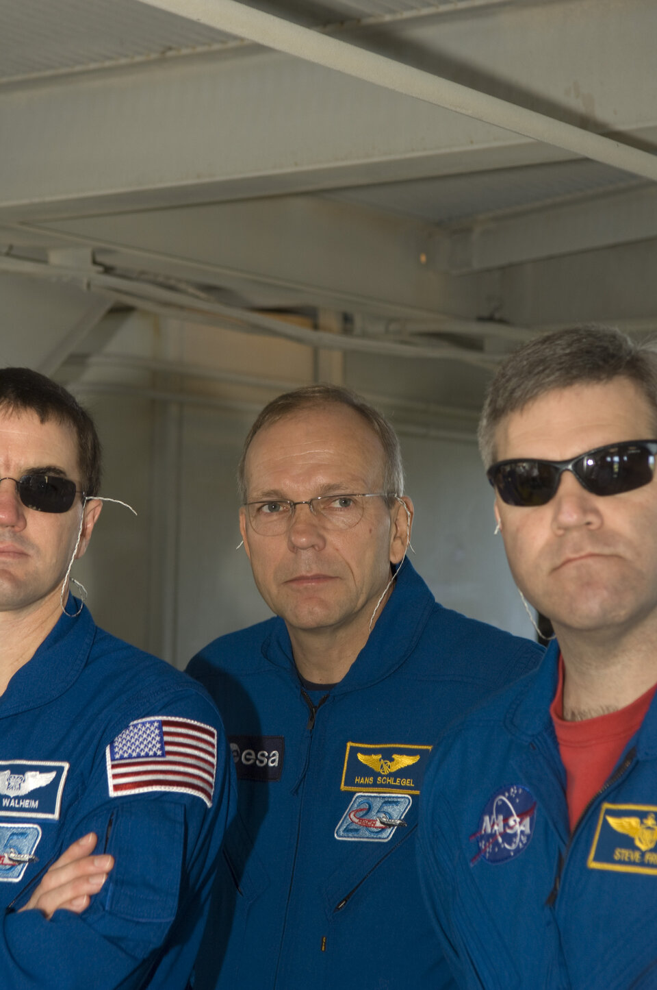 Hans Schlegel during the second day of Terminal Countdown Demonstration Test activities at KSC ahead of the STS-122 mission