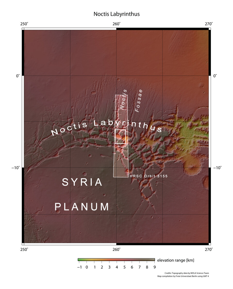 Noctis Labyrinthus context map