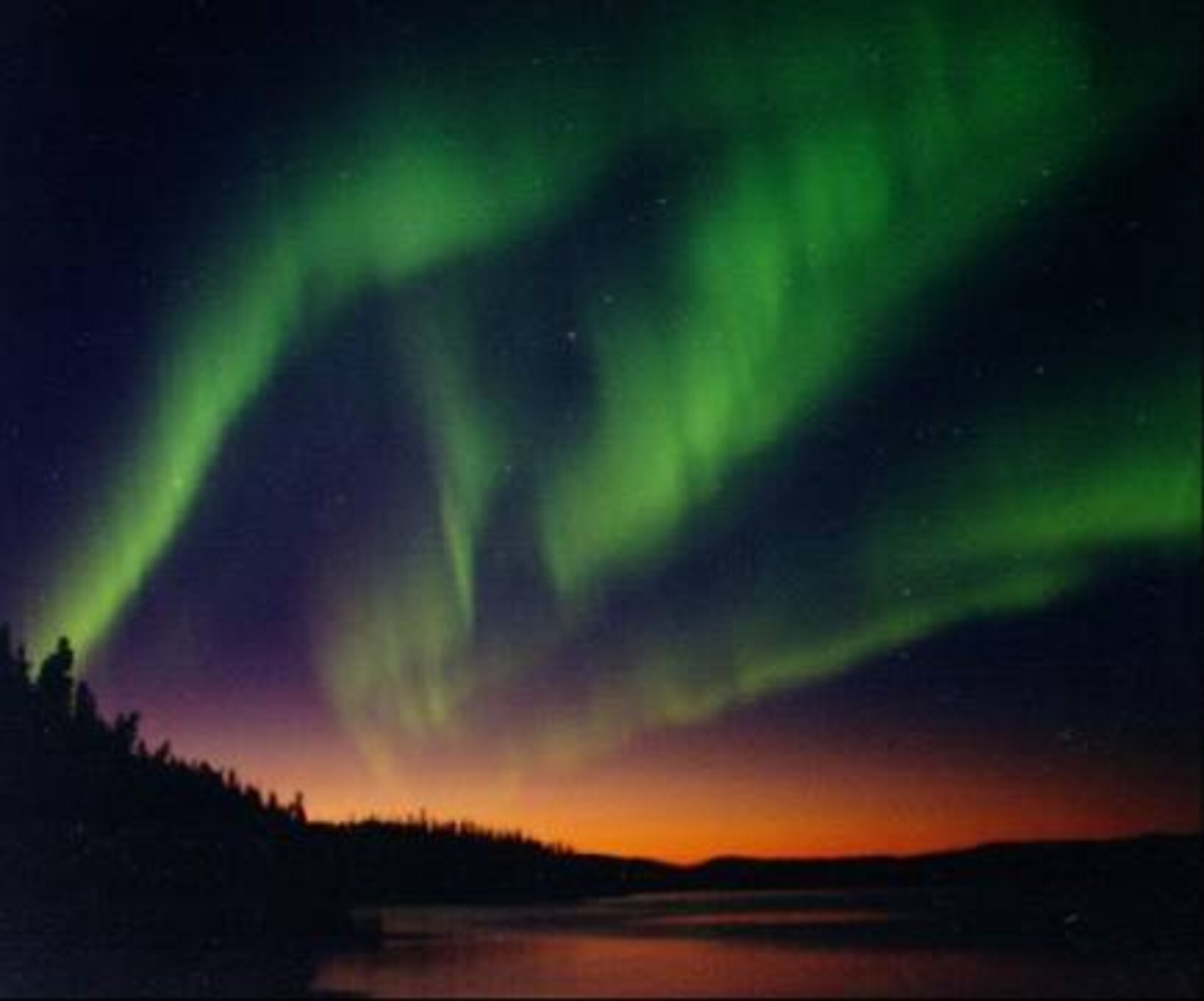 Northern light in Sweden