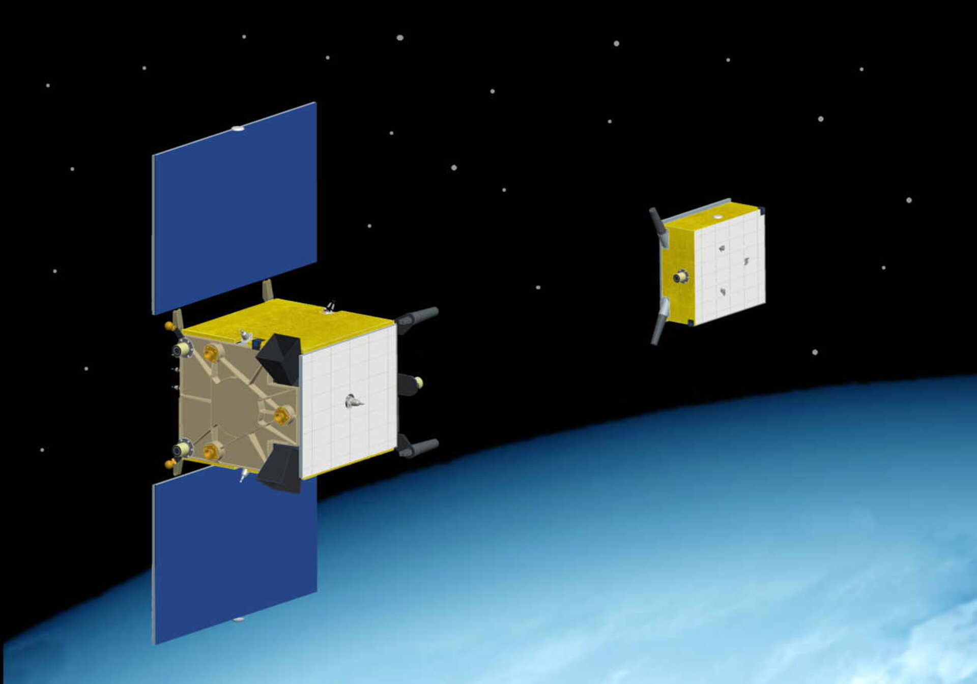 Prisma kommer 2009 att bli den första satellit som testar autonom formationsflygning