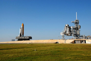 Space Shuttle Atlantis rollout to Launch Pad 39A