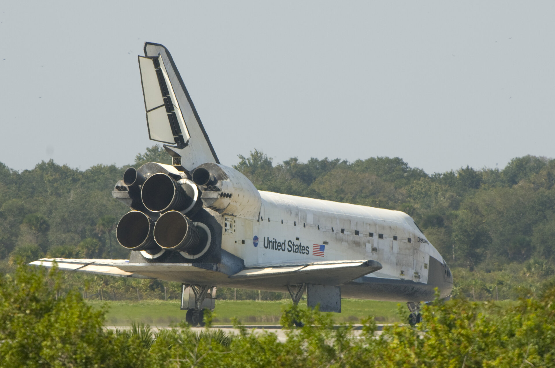 De landing van de Space Shuttle Discovery