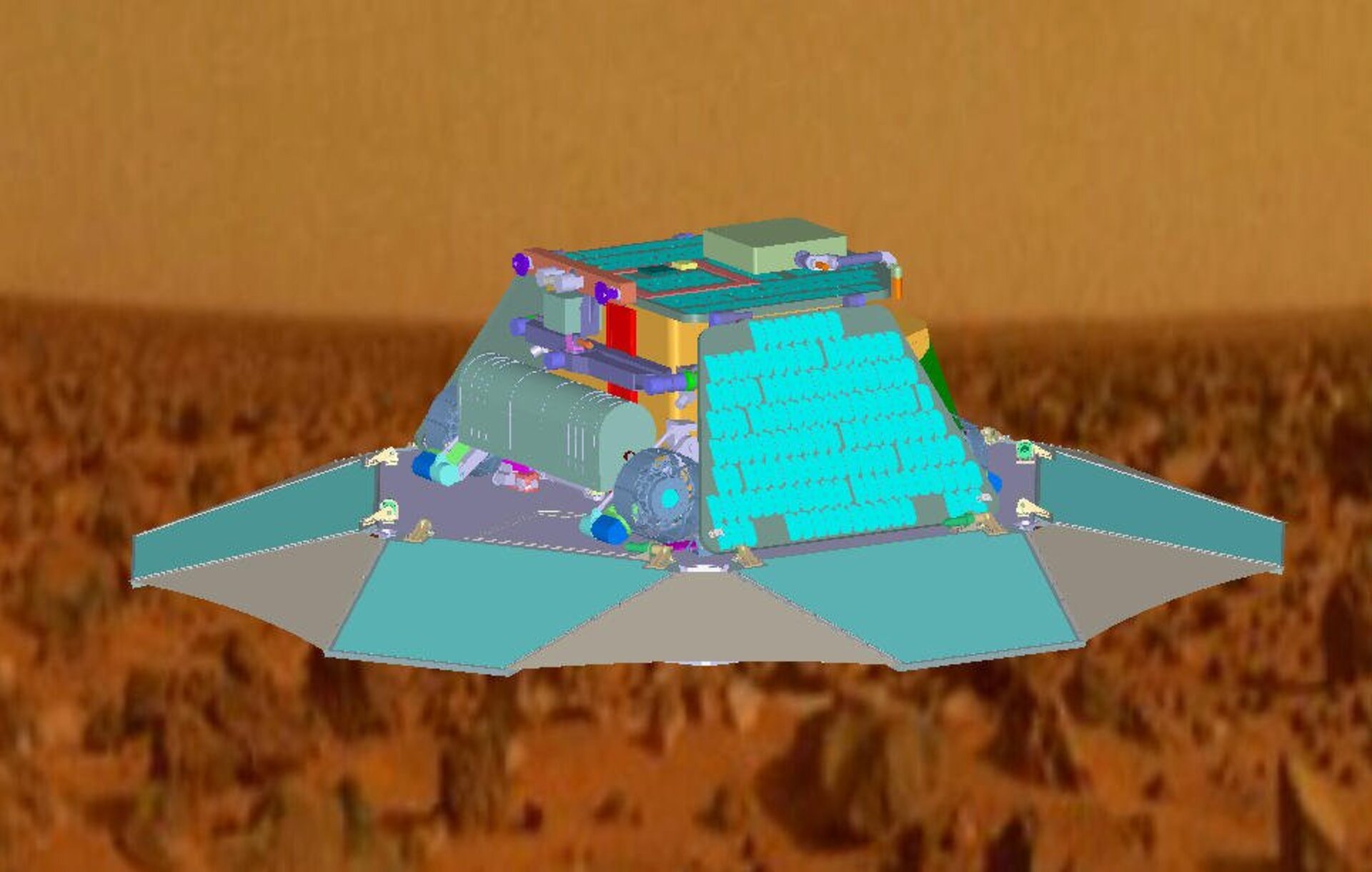 View of the Lander in its deployed configuration