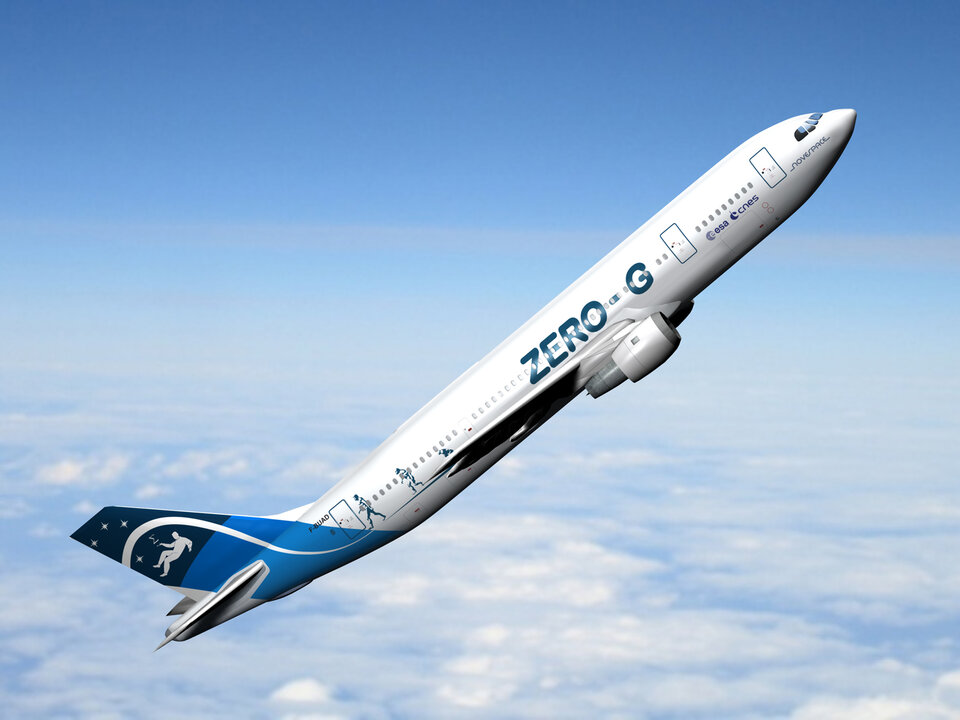 Zero-G Airbus A300 für Parabelflüge