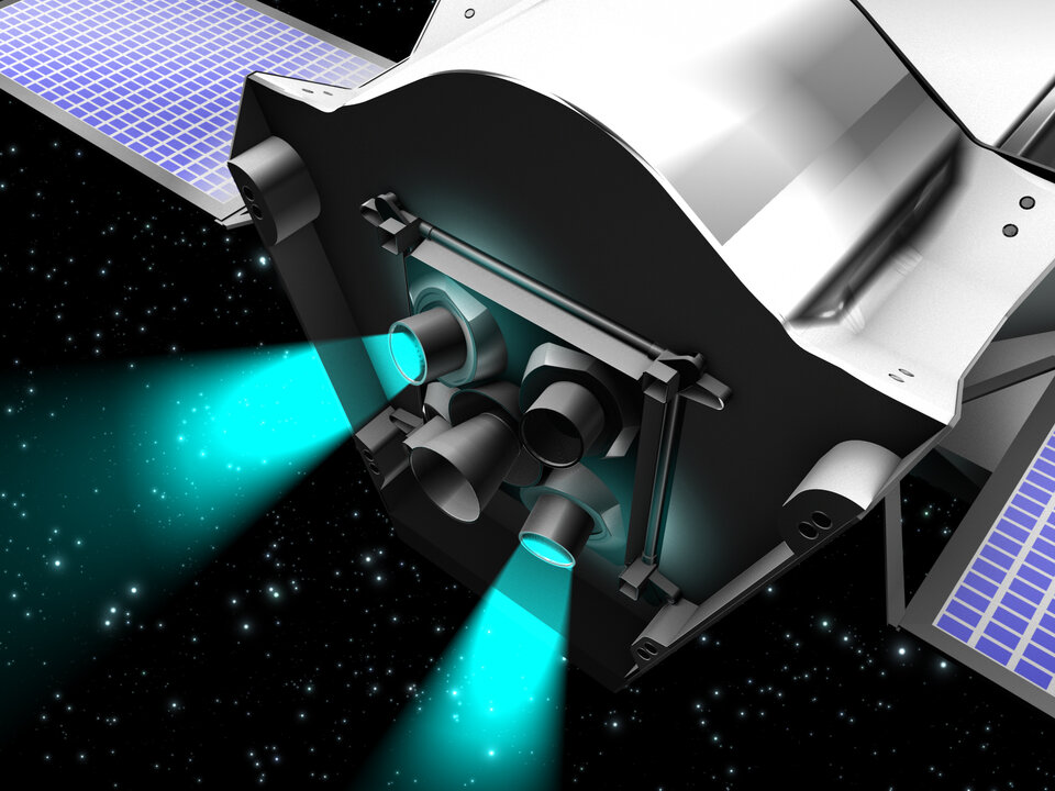 Grafische Darstellung des Ionenantriebs