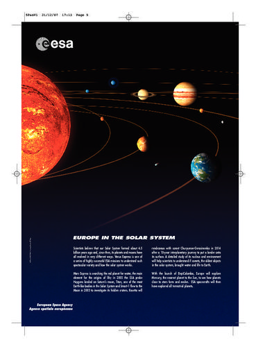 Poster - Europe in the Solar System
