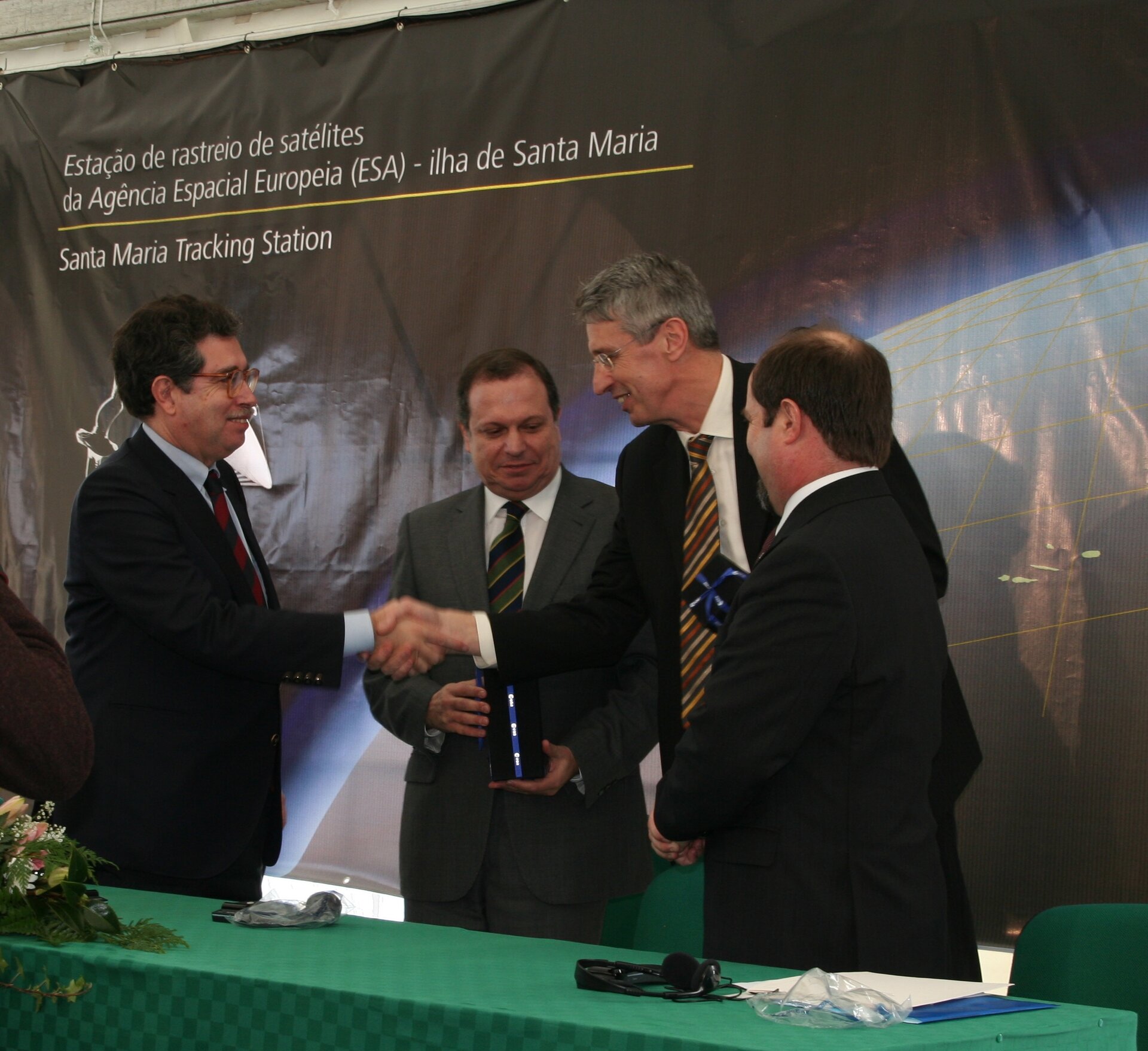 Cerimónia de inauguração da nova estação da ESA em Santa Maria, nos Açores