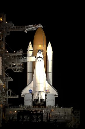 Atlantis on the launch pad