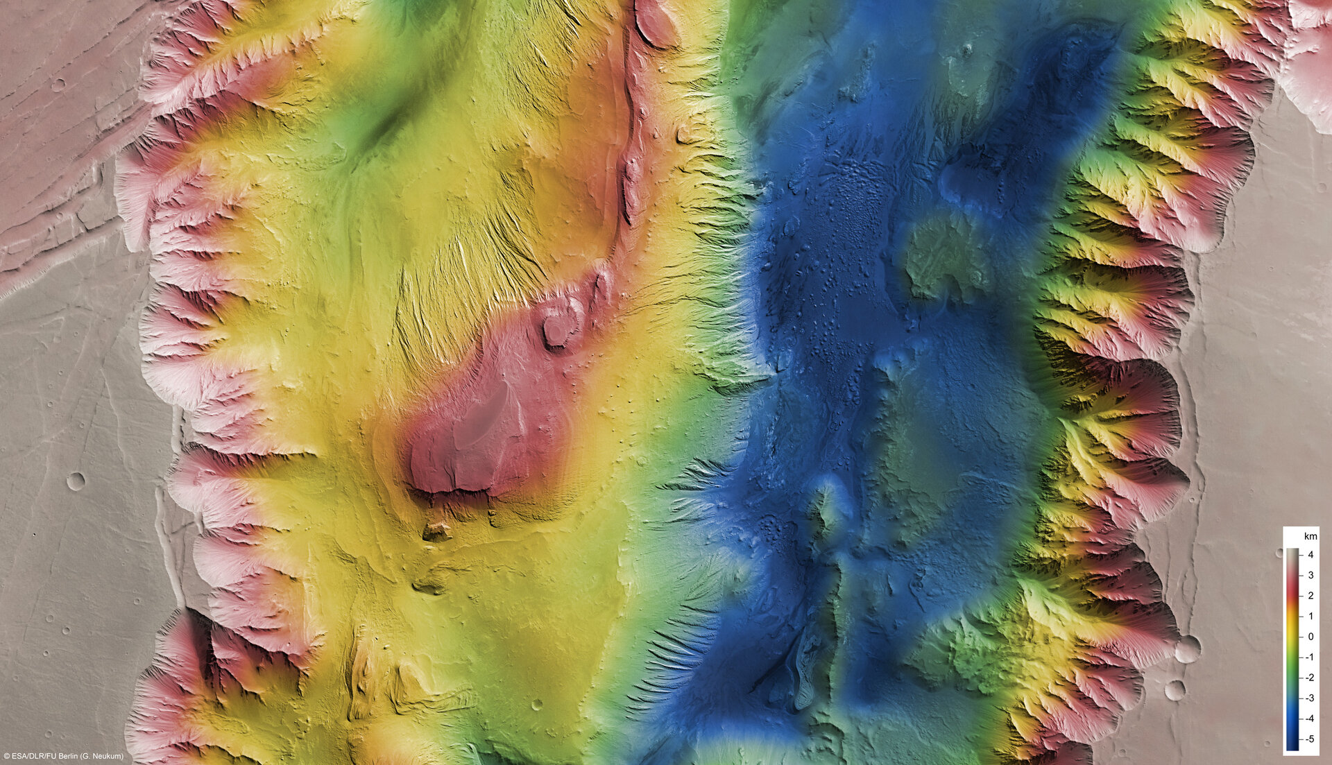 Candor Chasma in false colour