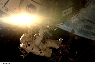 The European Columbus laboratory was installed during the first spacewalk of the STS-122 mission