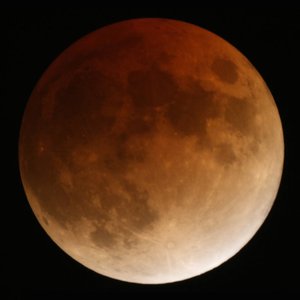The lunar eclipse, taken from ESAC, Spain